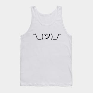 Shrug Emoticon ¯\_(ツ)_/¯ Japanese Kaomoji Tank Top